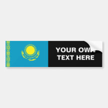 Kazakhstan Flag Bumper Stickers
