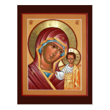 Kazan Mother of God Prayer Card Post Cards