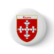 Keane Coat of Arms/Family Crest Pinback Button