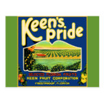 Keen's Pride  Frostproof Florida Label Post Card