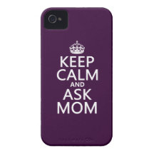 Keep Calm and Ask Mom - all colours iPhone 4 Case-Mate Cases