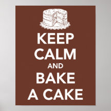 Keep calm and bake a cake print