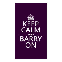 Keep Calm and Barry On (any background color) Business Card Template