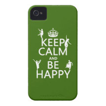 Keep Calm and Be Happy (dance) (customizable) iPhone 4 Case-Mate Case