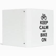 Keep calm and bike on 3 ring binders