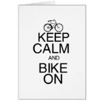 Keep Calm and Bike On Cards