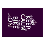 Keep Calm and Bike On (customizable colour) Business Cards