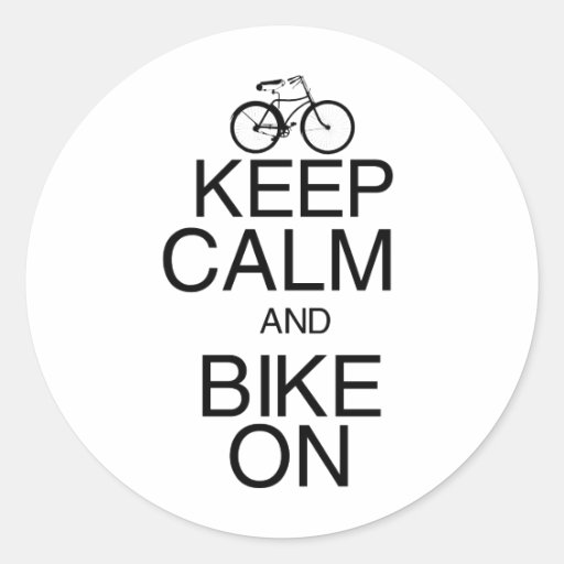 Keep Calm and Bike On Sticker