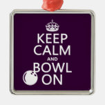 Keep Calm and Bowl On - all colours Christmas Tree Ornament
