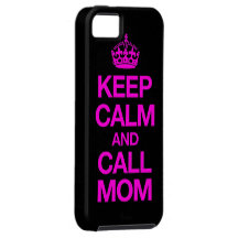 Keep Calm And Call Mom iPhone 5 Case (hot pink)