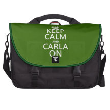 Keep Calm and Carla On - any background color Laptop Computer Bag