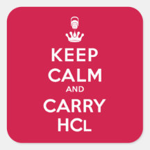 Keep Calm and Carry HCl Sticker
