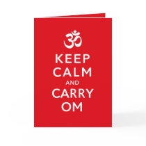 Keep Calm and Carry Om Motivational Birthday