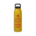 Keep Calm and Carry Om Motivational Bottle Reusable Water Bottles