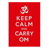 Keep Calm and Carry Om Motivational Calendar 2012 Business Card Template