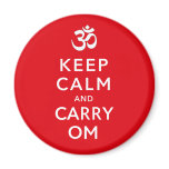Keep Calm and Carry Om Motivational Morale magnets