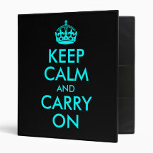 Keep Calm and Carry On Avery Binder