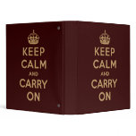 Keep Calm And Carry On binders