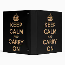 Keep Calm And Carry On Binder