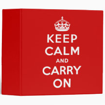 Keep Calm And Carry On Binders
