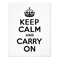 Keep Calm and Carry On Black and White Photo