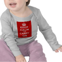 Keep Calm and Carry On British Poster on T shirts