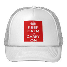Keep Calm and Carry On British Poster on T shirts Mesh Hats