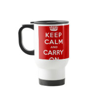 Keep Calm and Carry On British Poster on T shirts Coffee Mugs