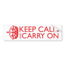 Keep Calm and Carry On Bumper Stickers