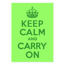 Keep Calm and Carry On Business Card Templates