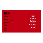 Keep Calm and Carry On Business Cards