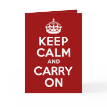 Keep Calm And Carry On Card