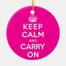 Keep Calm and Carry On Christmas Ornament