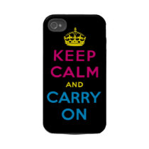 keep calm and carry on CMYK Iphone 4 Tough Covers
