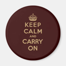 Keep Calm And Carry On Fridge Magnet