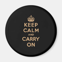 Keep Calm And Carry On Fridge Magnet