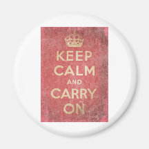 Keep Calm And Carry On Fridge Magnet