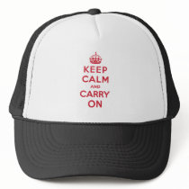 Keep Calm And Carry On Trucker Hats