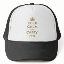 Keep Calm And Carry On Trucker Hat
