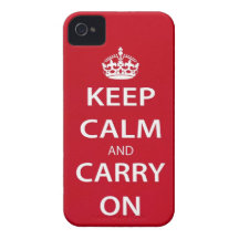 Keep Calm and Carry On iPhone 4 Case-Mate Case