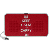 Keep Calm and Carry On iPod Speakers