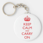 Keep Calm and Carry On Key Chain