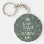 Keep Calm And Carry On Keychains