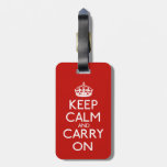 Keep Calm And Carry On luggage tags