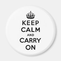 Keep Calm And Carry On Magnets