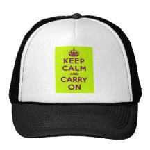 Keep Calm And Carry On Mesh Hats