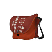 KEEP CALM AND CARRY ON Monogram Racing Stripe Commuter Bag