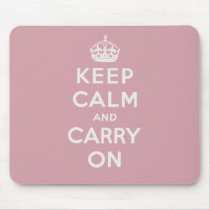 Keep Calm And Carry On Mouse Pads