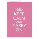 Keep Calm and Carry On Note Card