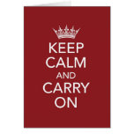 Keep Calm and Carry On Note Card
